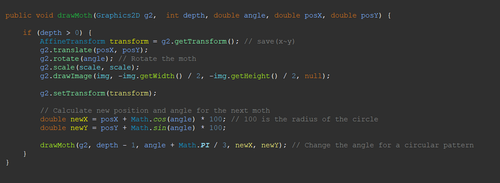 code about the buttons